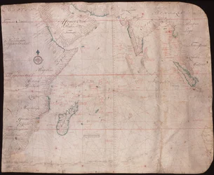 Karte von Ostafrika und Asien